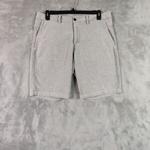 Lululemon ABC Commission Shorts Men 36 Gray Chino Oxford Preppy Golf Solid 36x11